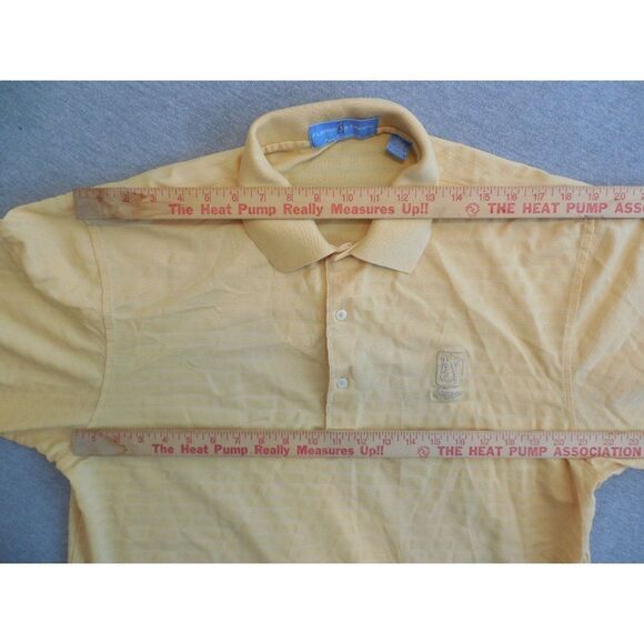 Fairway Greene Polo Men Sz L Pureformance The Players Golf Yellow Short Sleeve - Picture 6 of 7